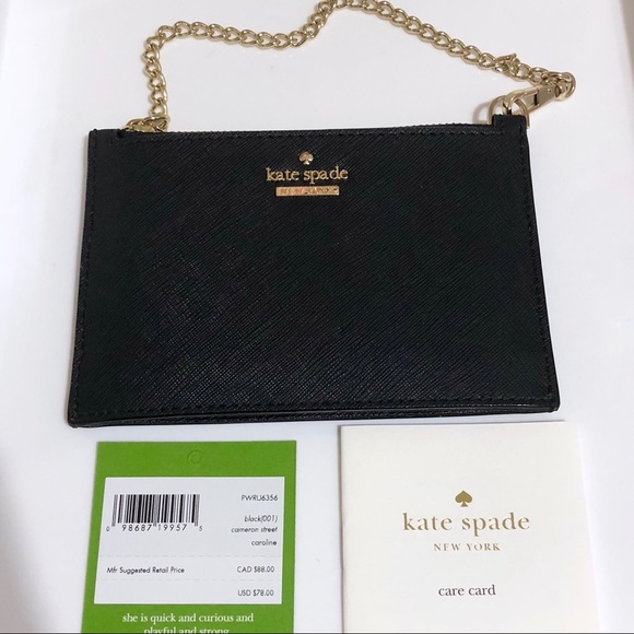 Kate Spade Black zipper Wallet Wristlet - Picture 2 of 5
